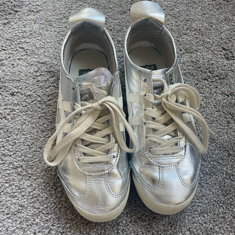 Onitsuka Tiger by Asics Metallic Silver Sneakers